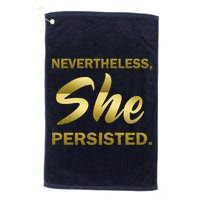 Nevertheless She Persisted Gold Signature Golf Towel