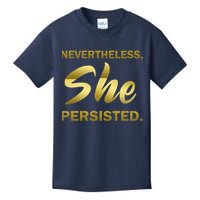 Nevertheless She Persisted Gold Signature Kids T-Shirt