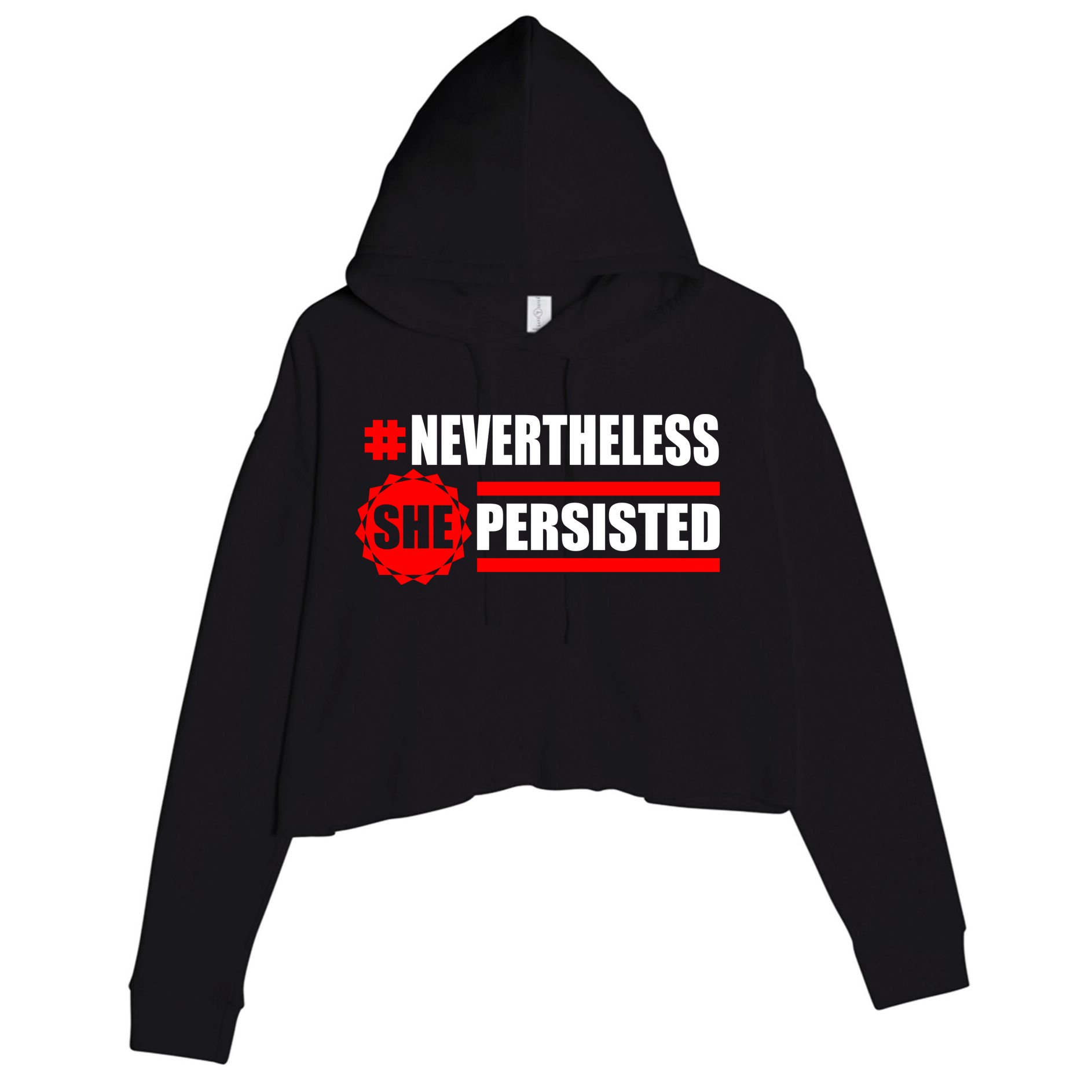 Nevertheless She Persisted NEVERTHELESS Resist Crop Fleece Hoodie