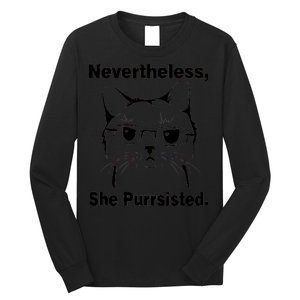 Nevertheless She Purrsisted Cat Persisted Long Sleeve Shirt