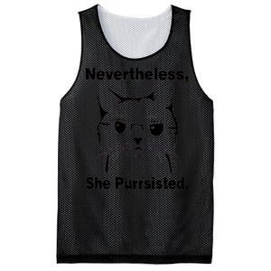 Nevertheless She Purrsisted Cat Persisted Mesh Reversible Basketball Jersey Tank