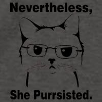 Nevertheless She Purrsisted Cat Persisted Vector Backpack