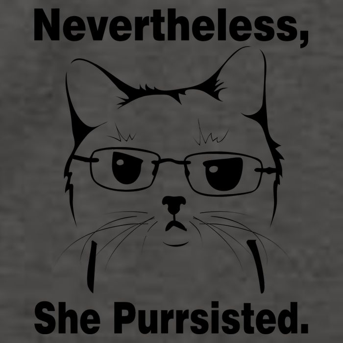 Nevertheless She Purrsisted Cat Persisted Vector Backpack