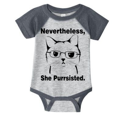 Nevertheless She Purrsisted Cat Persisted Infant Baby Jersey Bodysuit