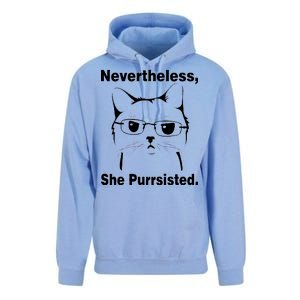 Nevertheless She Purrsisted Cat Persisted Unisex Surf Hoodie