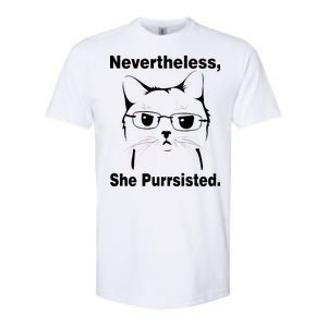 Nevertheless She Purrsisted Cat Persisted Softstyle CVC T-Shirt