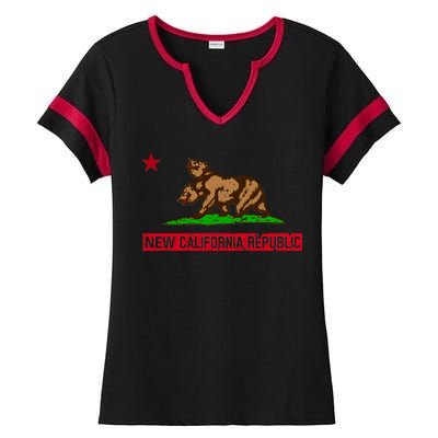 New California Republic Vintage Ladies Halftime Notch Neck Tee