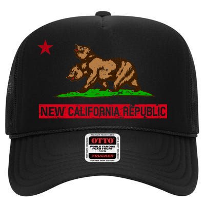 New California Republic Vintage High Crown Mesh Back Trucker Hat