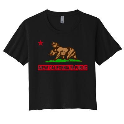 New California Republic Vintage Women's Crop Top Tee