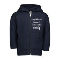 New Dad Boyfriend, Husband Fiance Toddler Zip Fleece Hoodie