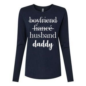 New Dad Boyfriend, Husband Fiance Womens Cotton Relaxed Long Sleeve T-Shirt