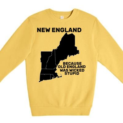 New England Because Old England Was Wicked Stupid Premium Crewneck Sweatshirt