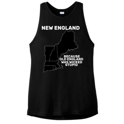 New England Because Old England Was Wicked Stupid Ladies PosiCharge Tri-Blend Wicking Tank