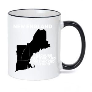 New England Because Old England Was Wicked Stupid 11oz Black Color Changing Mug