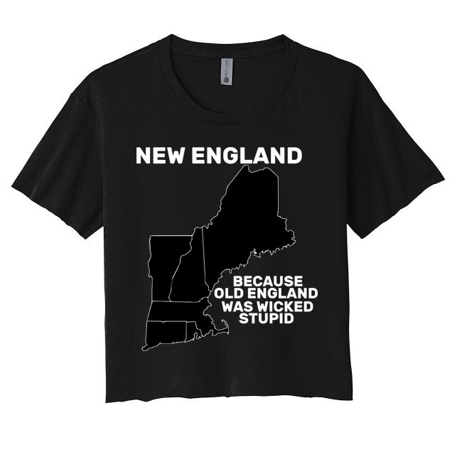 New England Because Old England Was Wicked Stupid Crop Top