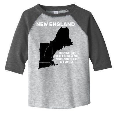 New England Because Old England Was Wicked Stupid Toddler Fine Jersey T-Shirt