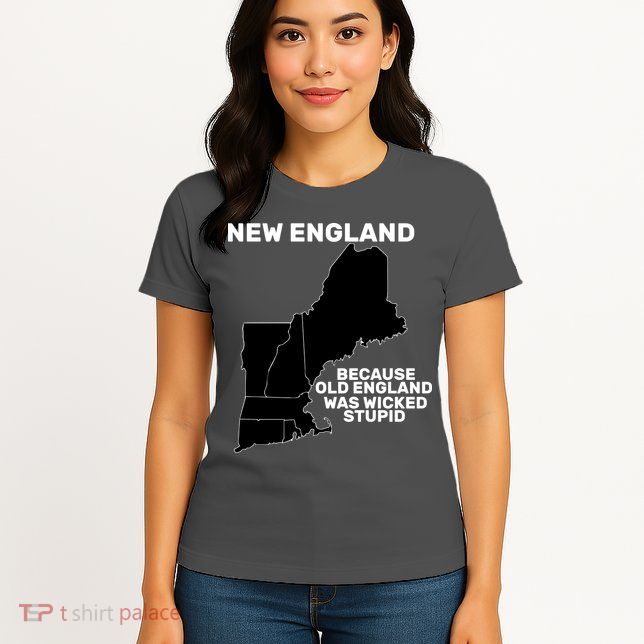 New England Because Old England Was Wicked Stupid Womens T-Shirt