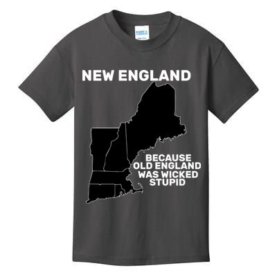 New England Because Old England Was Wicked Stupid Kids T-Shirt