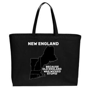 New England Because Old England Was Wicked Stupid Cotton Canvas Jumbo Tote