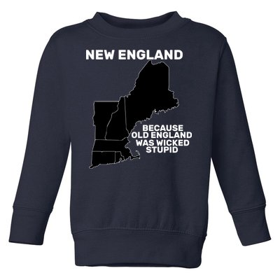 New England Because Old England Was Wicked Stupid Toddler Sweatshirt