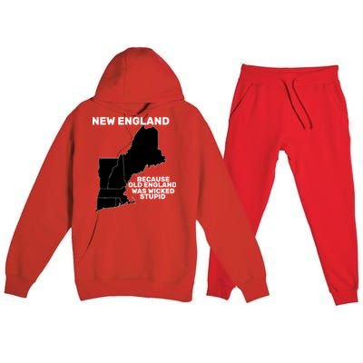 New England Because Old England Was Wicked Stupid Premium Hooded Sweatsuit Set