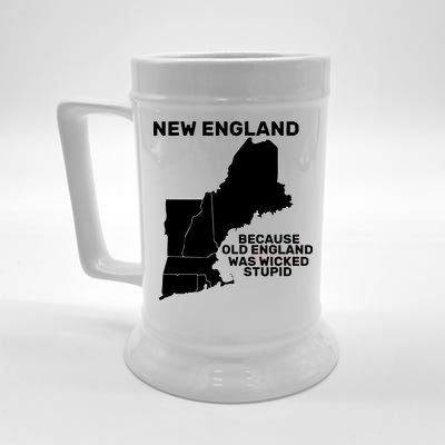 New England Because Old England Was Wicked Stupid Beer Stein