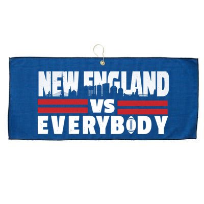 New England Vs Everybody City Large Microfiber Waffle Golf Towel