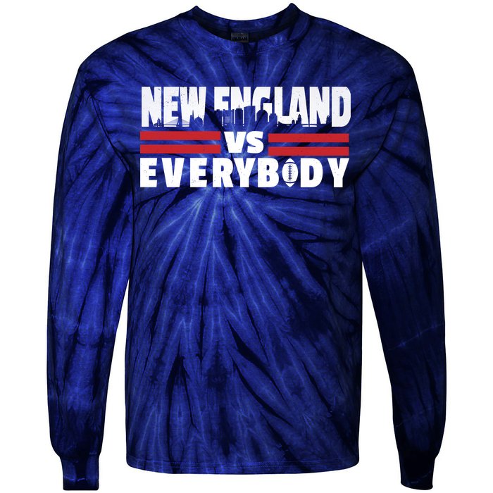 New England Vs Everybody City Tie-Dye Long Sleeve Shirt