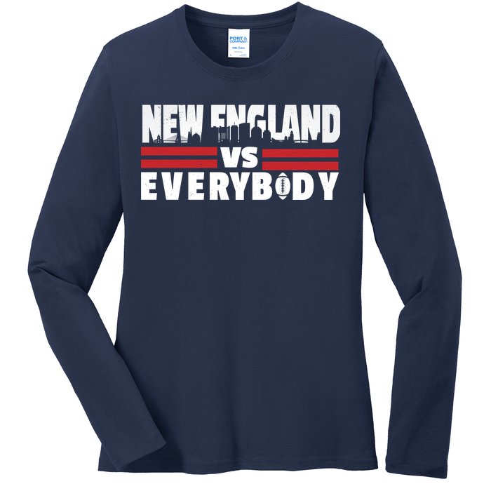 New England Vs Everybody City Ladies Long Sleeve Shirt