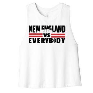 New England Vs Everybody City Women's Racerback Cropped Tank