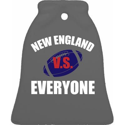 New England Vs Everyone Ceramic Bell Ornament