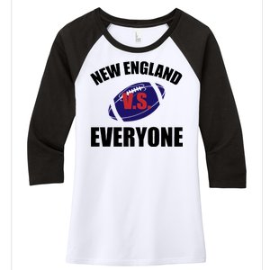 New England Vs Everyone Women's Tri-Blend 3/4-Sleeve Raglan Shirt