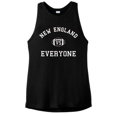 New England Vs Everyone Football Fan Ladies PosiCharge Tri-Blend Wicking Tank