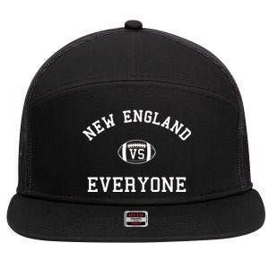 New England Vs Everyone Football Fan 7 Panel Mesh Trucker Snapback Hat