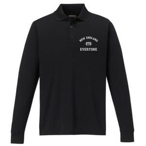 New England Vs Everyone Football Fan Performance Long Sleeve Polo