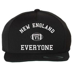 New England Vs Everyone Football Fan Wool Snapback Cap