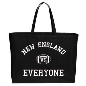 New England Vs Everyone Football Fan Cotton Canvas Jumbo Tote