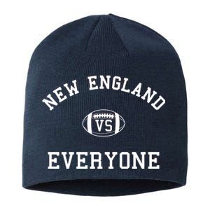 New England Vs Everyone Football Fan Sustainable Beanie