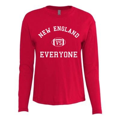 New England Vs Everyone Football Fan Womens Cotton Relaxed Long Sleeve T-Shirt