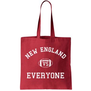 New England Vs Everyone Football Fan Tote Bag