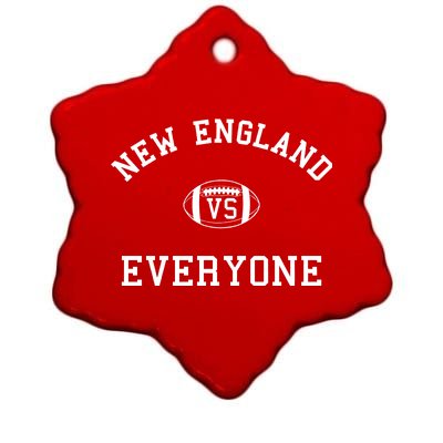 New England Vs Everyone Football Fan Ceramic Star Ornament