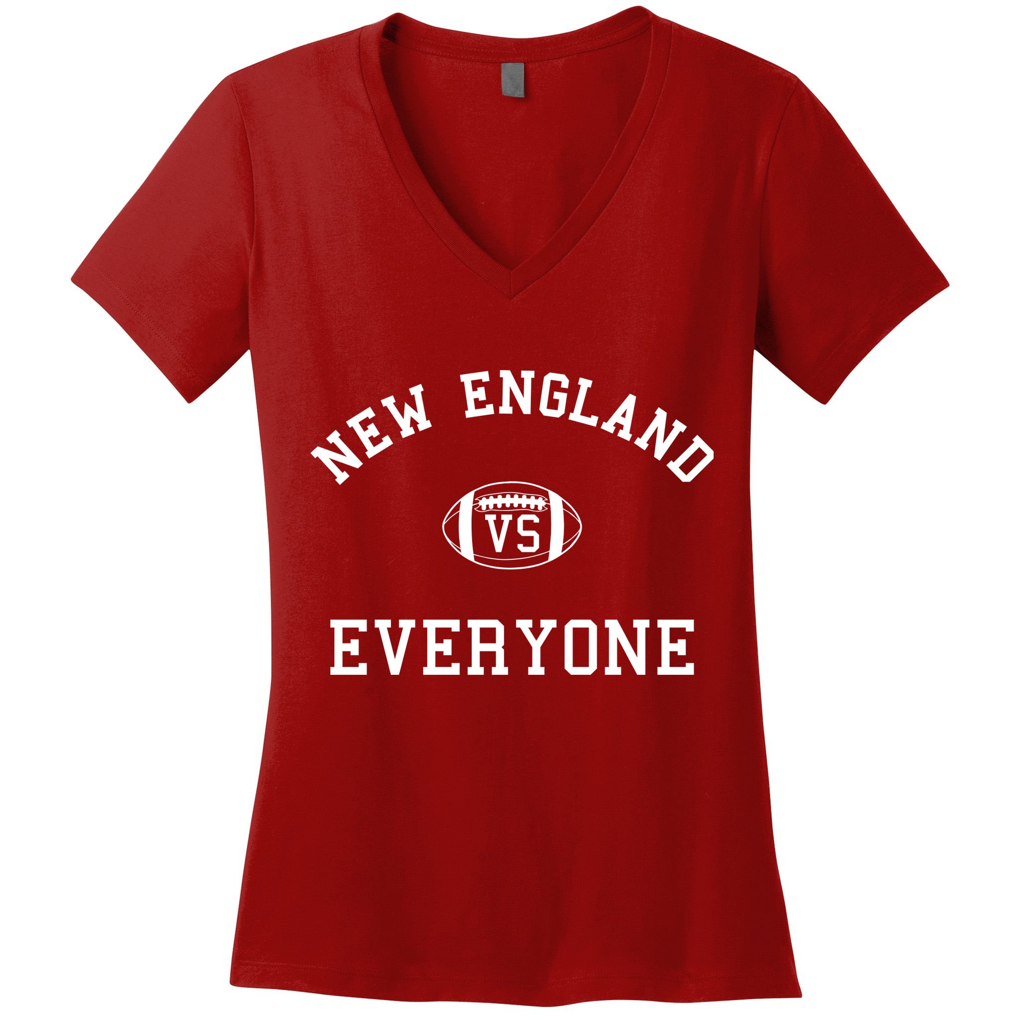 New England Vs Everyone Football Fan Women's V-Neck T-Shirt