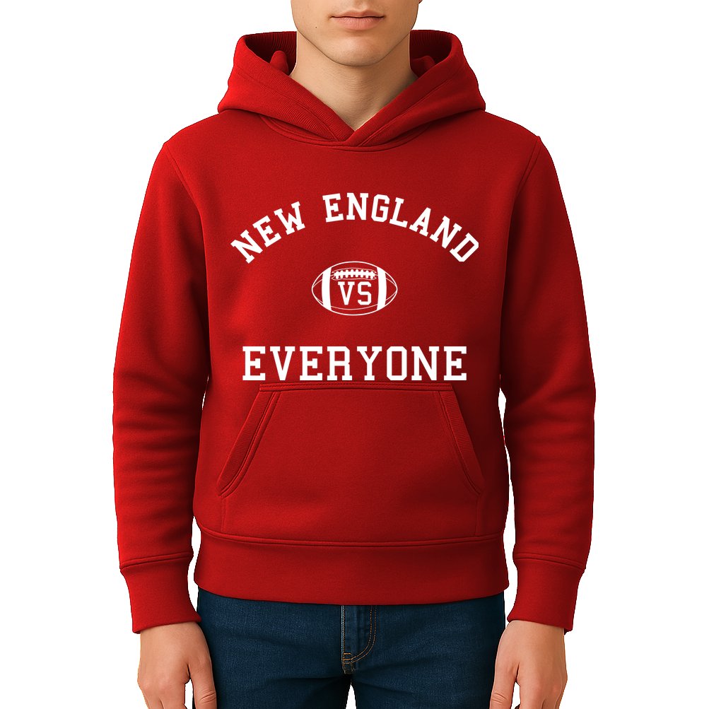 New England Vs Everyone Football Fan Kids Hoodie