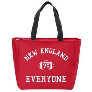 New England Vs Everyone Football Fan Zip Tote Bag