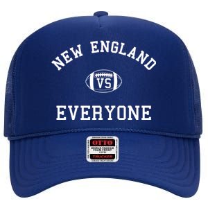 New England Vs Everyone Football Fan High Crown Mesh Back Trucker Hat