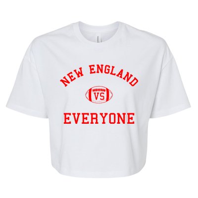 New England Vs Everyone Football Fan Bella+Canvas Jersey Crop Tee