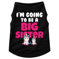 New I'm Going To Be A Big Sister Cute Unicorn Doggie Tank