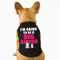 New I'm Going To Be A Big Sister Cute Unicorn Doggie Tank