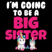 New I'm Going To Be A Big Sister Cute Unicorn Doggie Tank