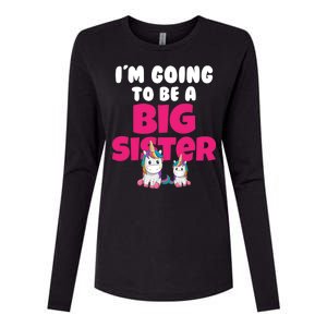 New I'm Going To Be A Big Sister Cute Unicorn Womens Cotton Relaxed Long Sleeve T-Shirt